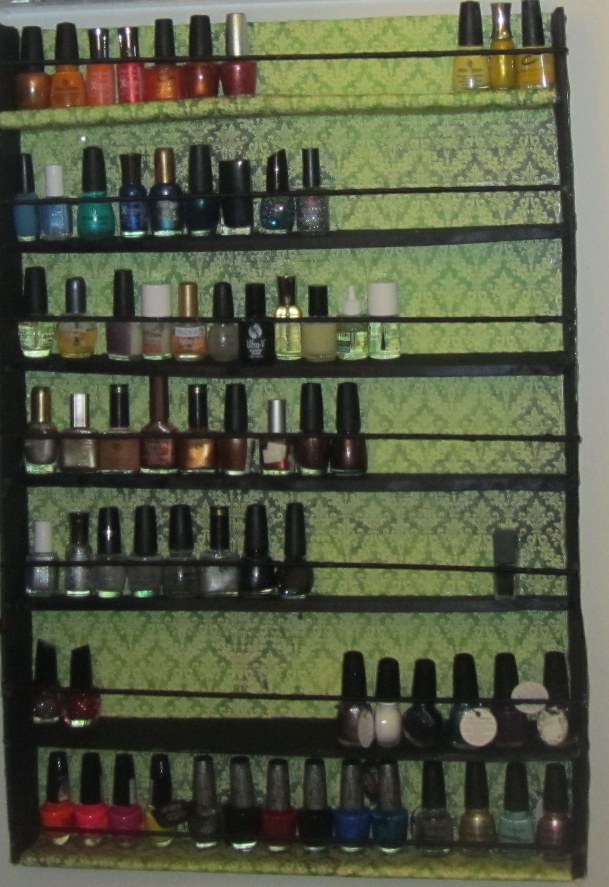 I built my very own nail polish rack. Check out the video for instructions